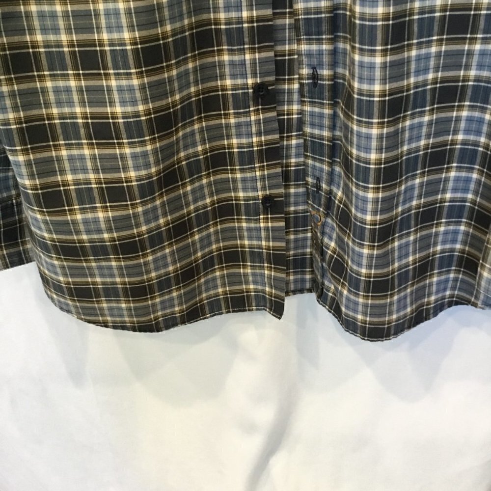 O'Neill Men's Long Sleeve Button Front Cotton Blend Dress Shirt Sz XL Blue Plaid - Picture 7 of 8